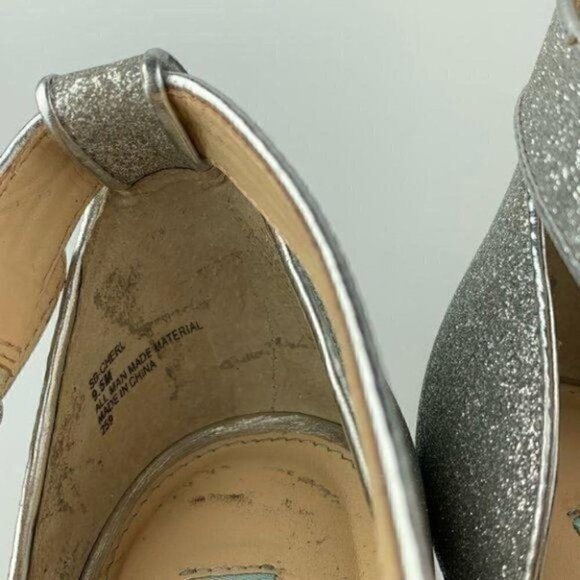 Betsy Johnson blue wedding Cheryl size 9.5 silver - Picture 6 of 7